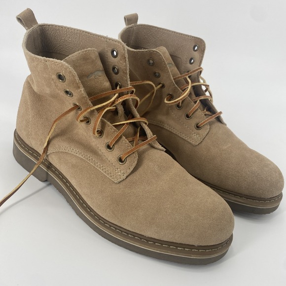 Golden Fox Other - Golden Fox Footwear  Boondocker Service Boot Rough Out Leather Beige Size 9.5